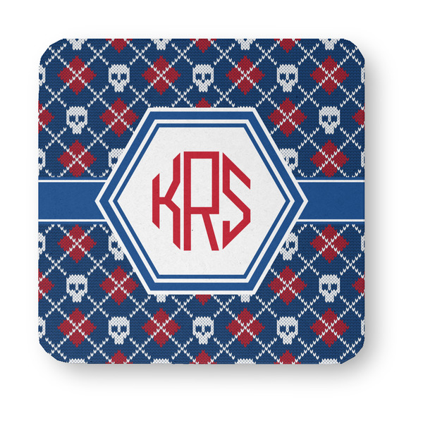 Knitted Argyle & Skulls Paper Coasters - Approval