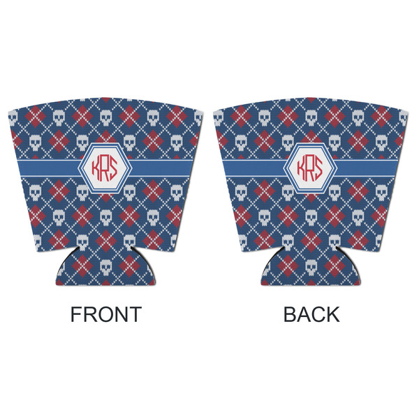 Knitted Argyle & Skulls Party Cup Sleeves - with bottom - APPROVAL