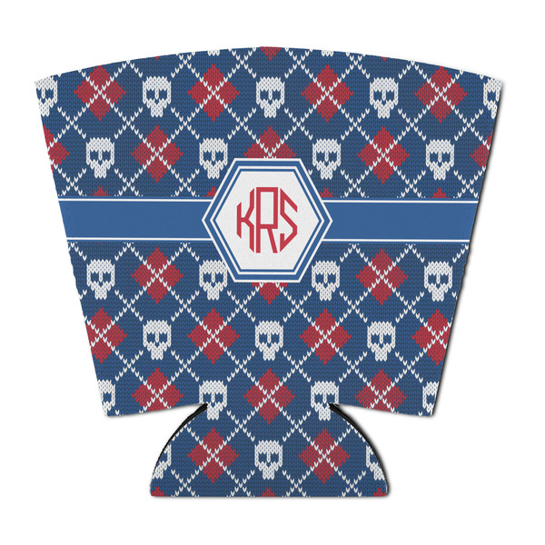 Custom Knitted Argyle & Skulls Party Cup Sleeve - with Bottom (Personalized)