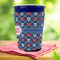 Knitted Argyle & Skulls Party Cup Sleeves - with bottom - Lifestyle