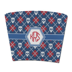 Knitted Argyle & Skulls Party Cup Sleeve - without bottom (Personalized)