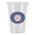 Knitted Argyle & Skulls Party Cups - 16oz (Personalized)