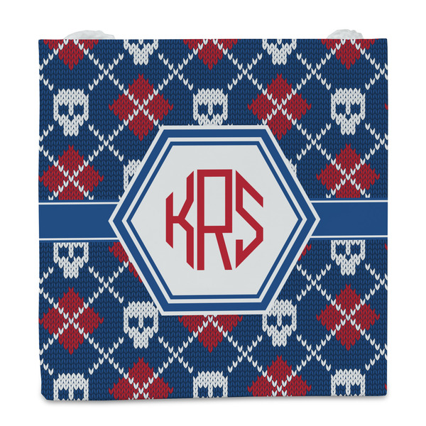 Knitted Argyle & Skulls Party Favor Gift Bag - Gloss - Front