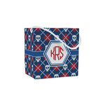 Knitted Argyle & Skulls Party Favor Gift Bags - Gloss (Personalized)