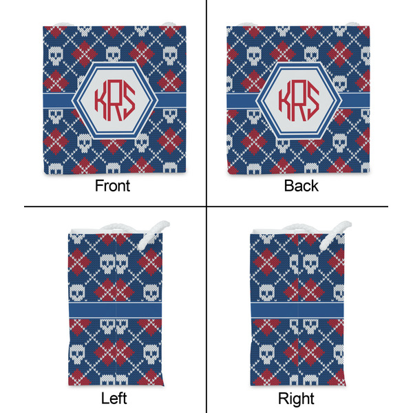Knitted Argyle & Skulls Party Favor Gift Bag - Matte - Approval