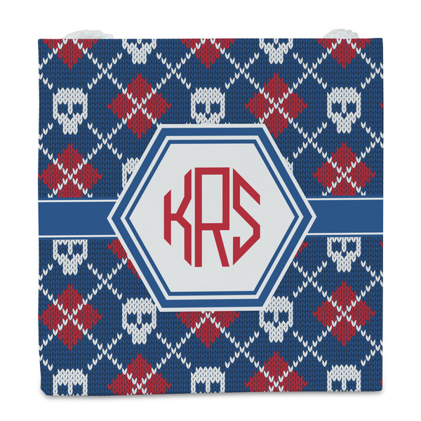 Knitted Argyle & Skulls Party Favor Gift Bag - Matte - Front