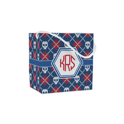 Knitted Argyle & Skulls Party Favor Gift Bags - Matte (Personalized)