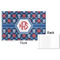 Knitted Argyle & Skulls Disposable Paper Placemat - Front & Back