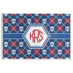 Knitted Argyle & Skulls Disposable Paper Placemats (Personalized)