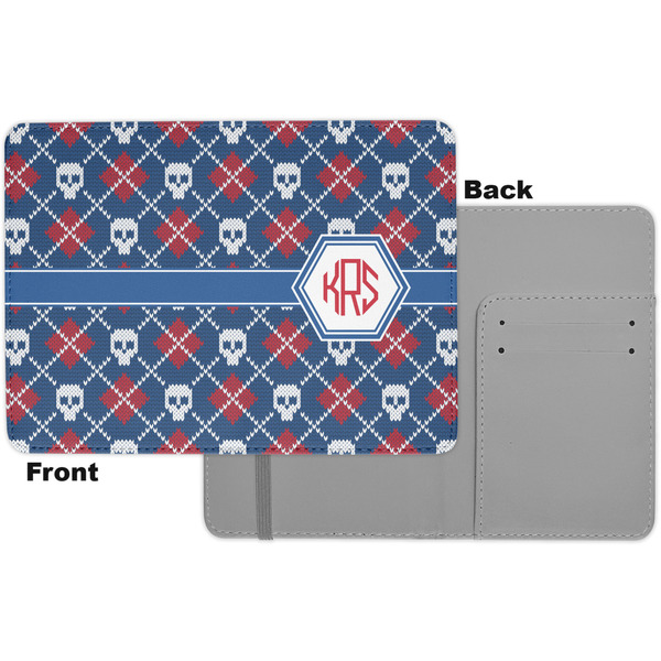 Knitted Argyle & Skulls Passport Holder - Apvl
