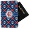 Knitted Argyle & Skulls Passport Holder - Fabric (Personalized)