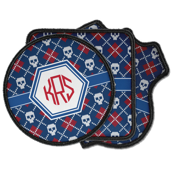 Custom Knitted Argyle & Skulls Iron on Patches (Personalized)