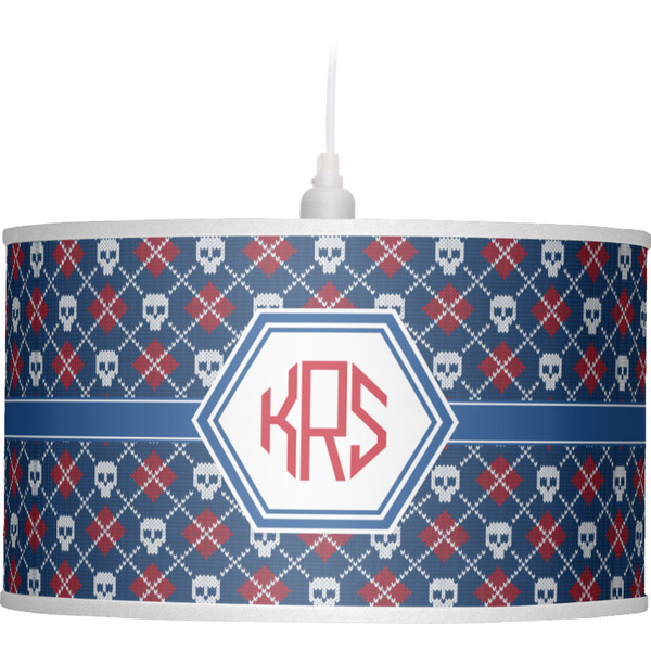 Knitted Argyle & Skulls Pendant Lamp Shade