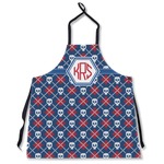 Knitted Argyle & Skulls Apron Without Pockets w/ Monogram