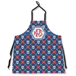 Knitted Argyle & Skulls Apron Without Pockets w/ Monogram