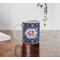 Knitted Argyle & Skulls Personalized Coffee Mug - Lifestyle