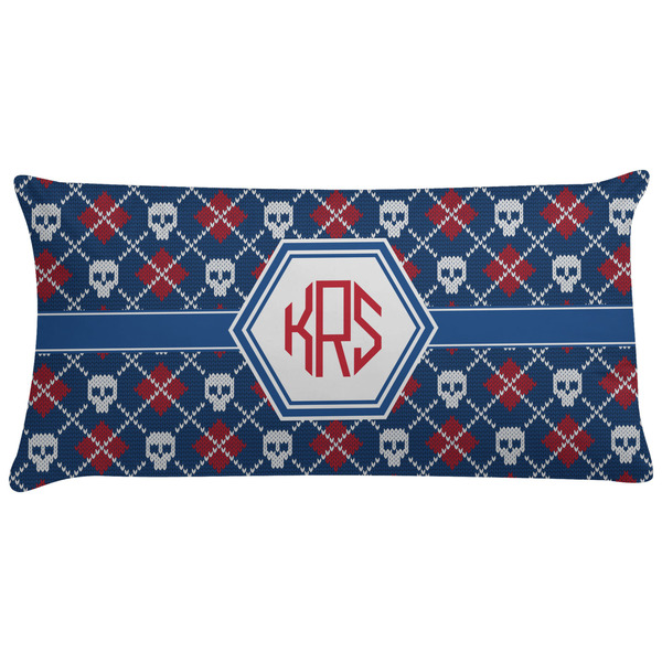 Custom Knitted Argyle & Skulls Pillow Case (Personalized)
