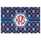 Knitted Argyle & Skulls Laminated Placemat w/ Monogram