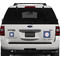 Knitted Argyle & Skulls Personalized Square Car Magnets on Ford Explorer
