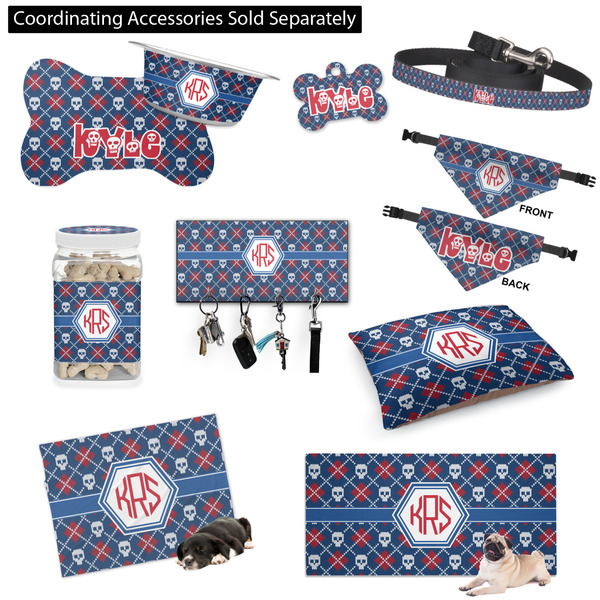 Knitted Argyle & Skulls Customized Pet Accessories