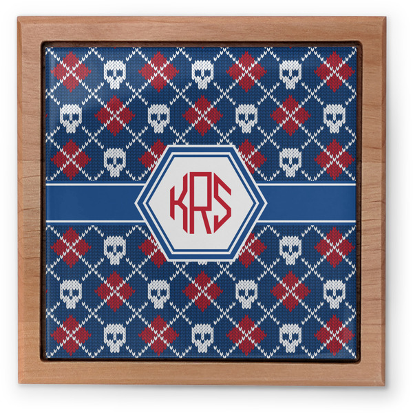 Knitted Argyle & Skulls Pet Urn - Apvl