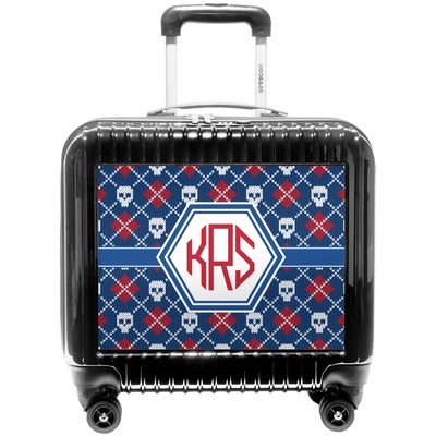 Knitted Argyle & Skulls Pilot / Flight Suitcase (Personalized)