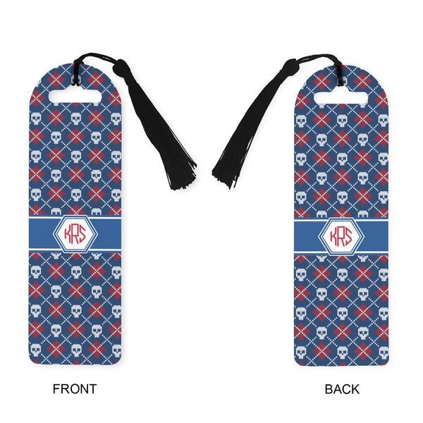 Knitted Argyle & Skulls Plastic Bookmarks - Approval