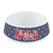 Knitted Argyle & Skulls Plastic Dog Bowl - Small (Personalized)