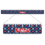 Knitted Argyle & Skulls Plastic Ruler - 12" (Personalized)