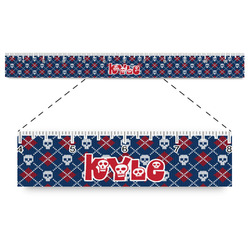 Knitted Argyle & Skulls Plastic Ruler - 12" (Personalized)