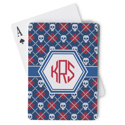 Knitted Argyle & Skulls Playing Cards (Personalized)