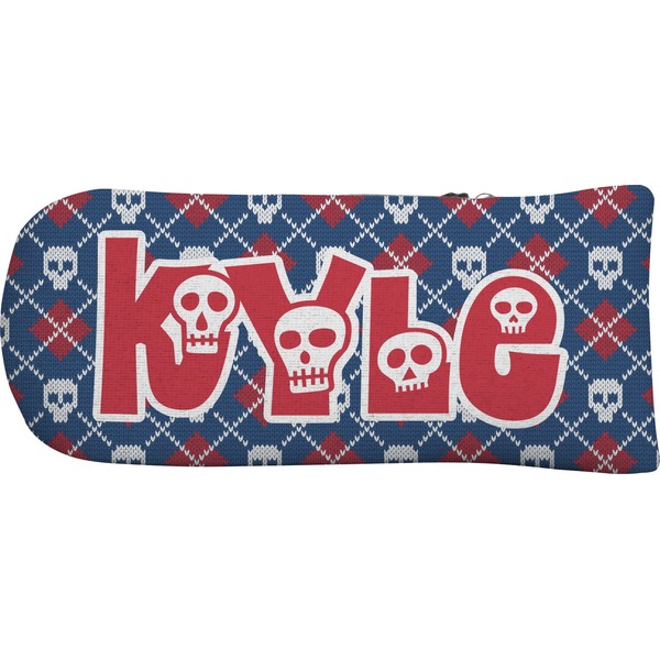 Knitted Argyle & Skulls Putter Cover (Front)