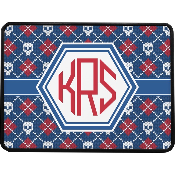 Knitted Argyle & Skulls Rectangular Trailer Hitch Cover (Personalized)