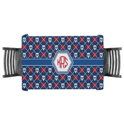Knitted Argyle & Skulls Tablecloth - 58"x58" (Personalized)