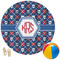 Knitted Argyle & Skulls Round Beach Towel (Personalized)