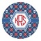 Knitted Argyle & Skulls Round Decal - Medium (Personalized)