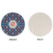 Knitted Argyle & Skulls Round Linen Placemats - APPROVAL (single sided)