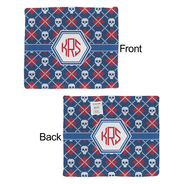 Knitted Argyle & Skulls Security Blanket - Front & Back View