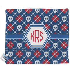 Knitted Argyle & Skulls Security Blanket - Single Sided (Personalized)