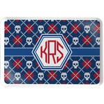 Knitted Argyle & Skulls Serving Tray (Personalized)