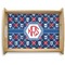 Knitted Argyle & Skulls Natural Wooden Tray - Large (Personalized)