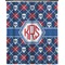 Knitted Argyle & Skulls Extra Long Shower Curtain - 70"x84" (Personalized)