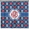 Knitted Argyle & Skulls Shower Curtain - Custom Size (Personalized)