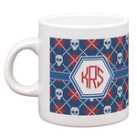 Knitted Argyle & Skulls Espresso Cup (Personalized)