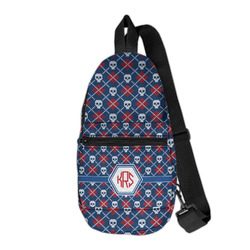Knitted Argyle & Skulls Sling Bag (Personalized)
