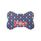 Knitted Argyle & Skulls Bone Shaped Dog Food Mat (Small) (Personalized)