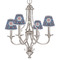 Knitted Argyle & Skulls Small Chandelier Shade - LIFESTYLE (on chandelier)