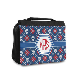 Knitted Argyle & Skulls Toiletry Bag - Small (Personalized)