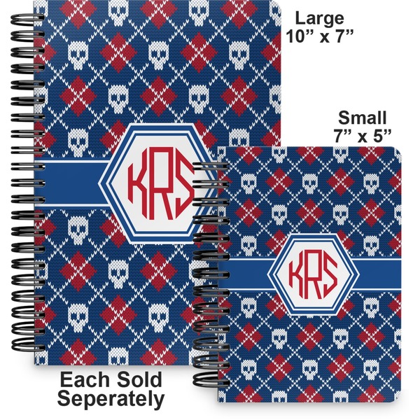 Knitted Argyle & Skulls Spiral Journal - Comparison