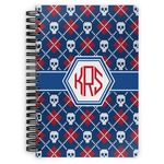 Knitted Argyle & Skulls Spiral Notebook (Personalized)